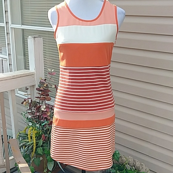 C. Luce Dresses & Skirts - Adorable orange striped dress C. Luce Dresses & Skirts - Adorable orange striped dress